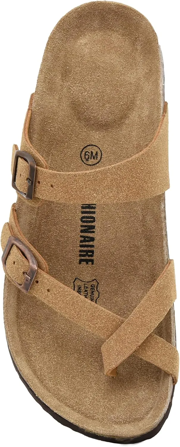 CUSHIONAIRE Women's Luna Cork Footbed Sandal With  Comfort