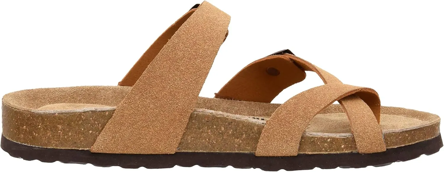 CUSHIONAIRE Women's Luna Cork Footbed Sandal With  Comfort