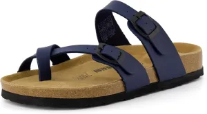 CUSHIONAIRE Women's Luna Cork Footbed Sandal With  Comfort