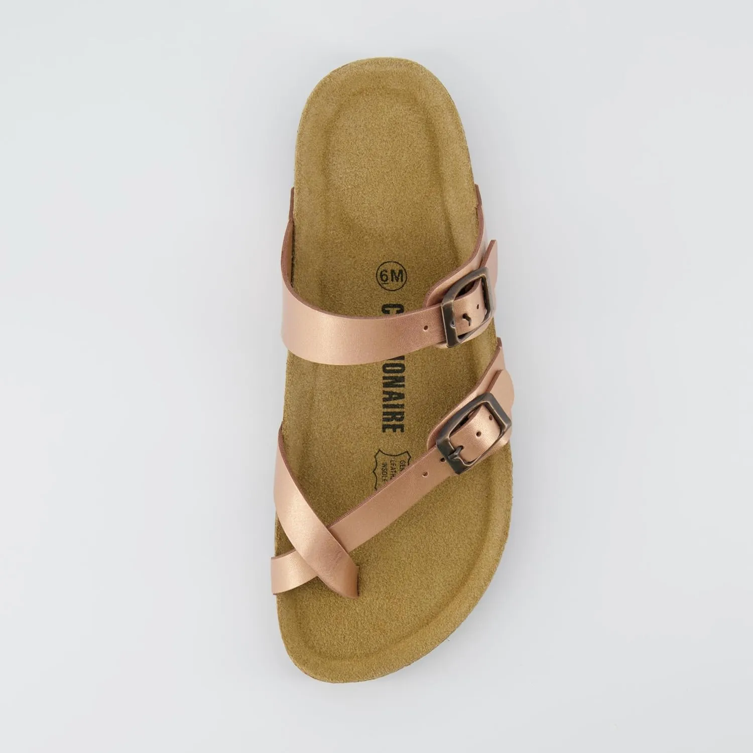 CUSHIONAIRE Women's Luna Cork Footbed Sandal With  Comfort