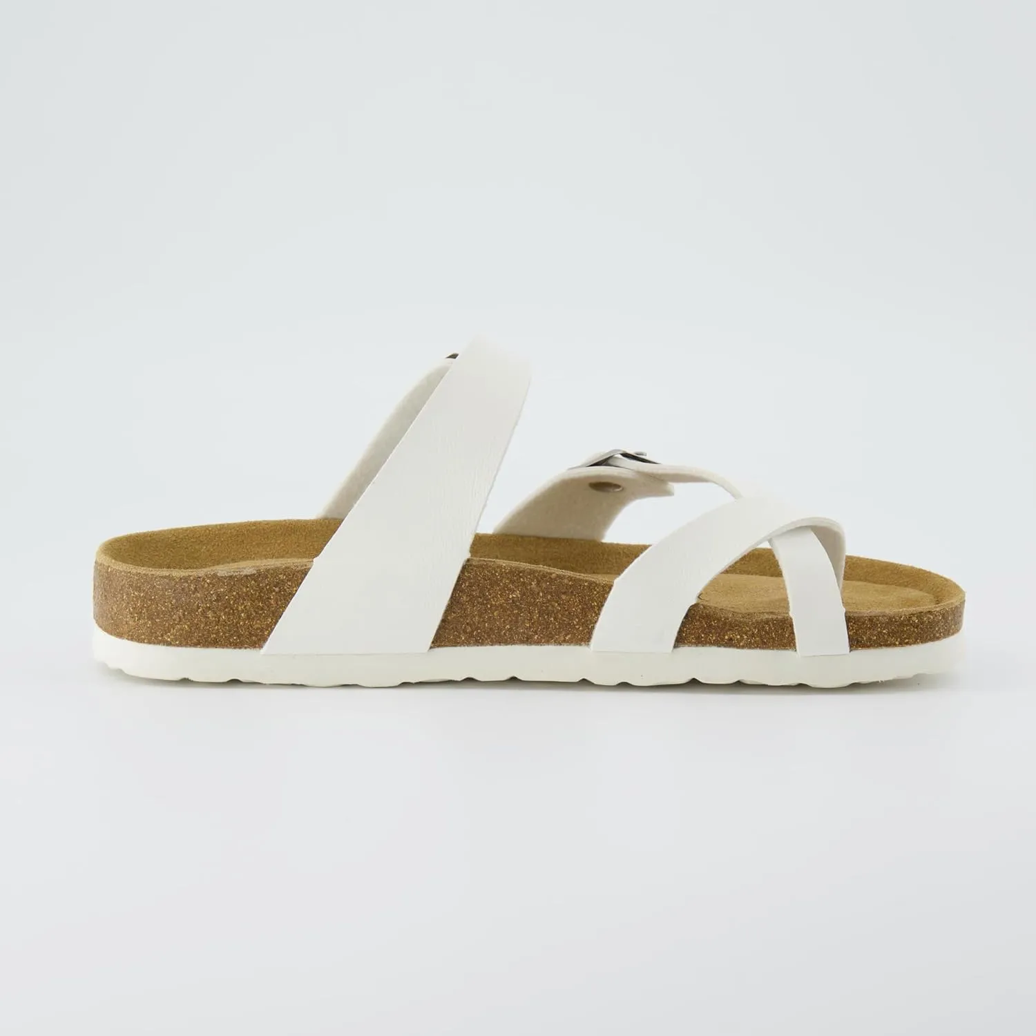 CUSHIONAIRE Women's Luna Cork Footbed Sandal With  Comfort