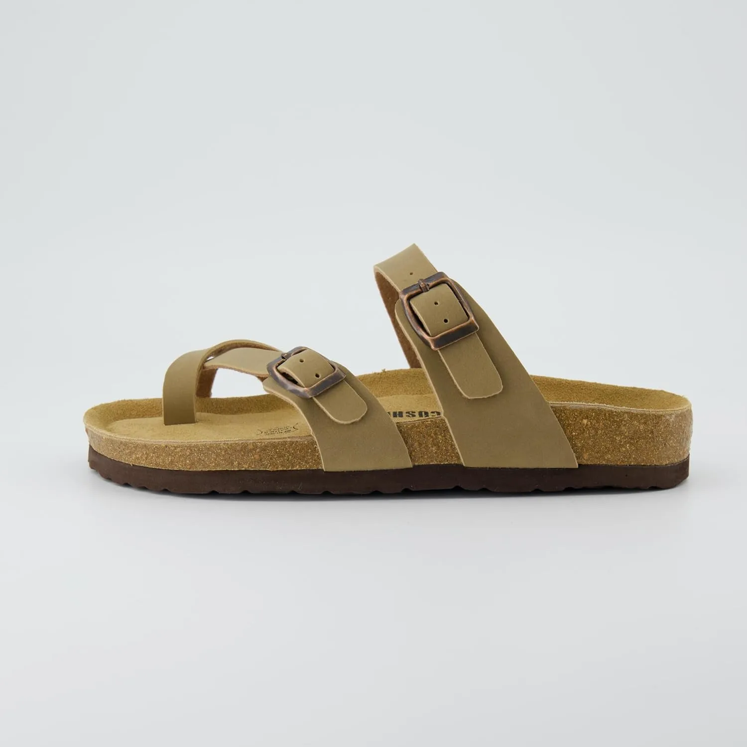 CUSHIONAIRE Women's Luna Cork Footbed Sandal With  Comfort