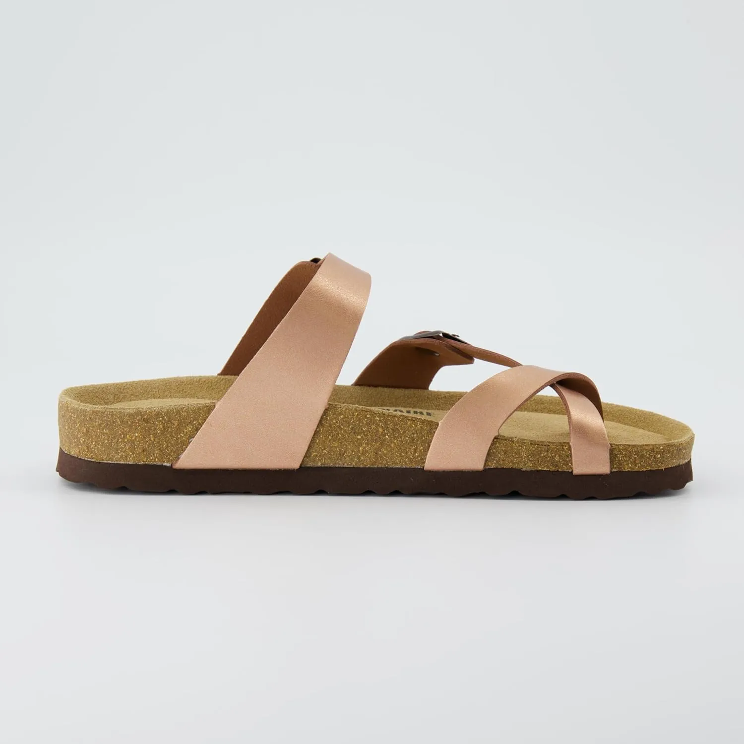 CUSHIONAIRE Women's Luna Cork Footbed Sandal With  Comfort