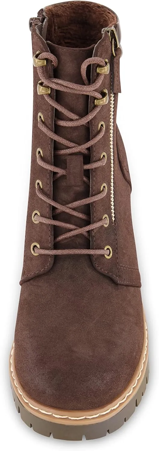 CUSHIONAIRE Women's Ramsey Lace up boot  Memory Foam, Wide Widths Available