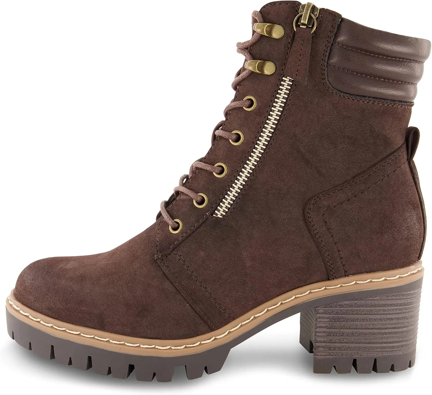 CUSHIONAIRE Women's Ramsey Lace up boot  Memory Foam, Wide Widths Available