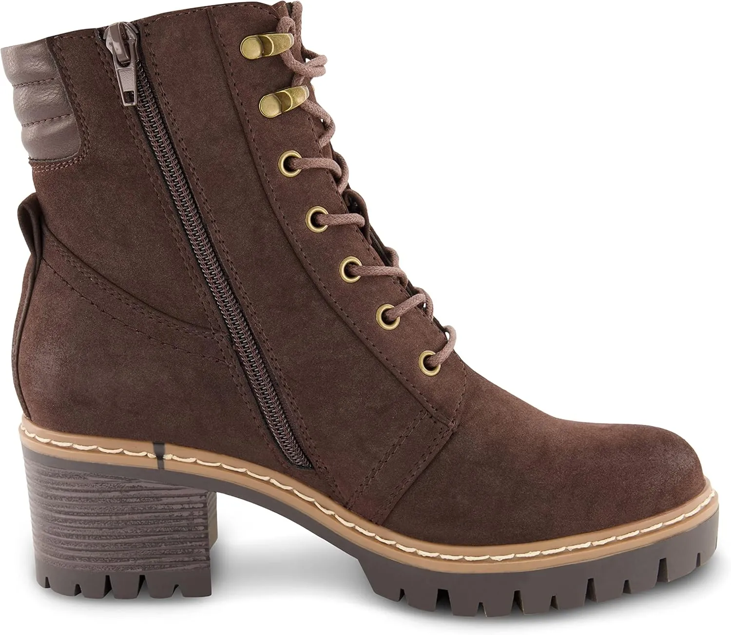 CUSHIONAIRE Women's Ramsey Lace up boot  Memory Foam, Wide Widths Available
