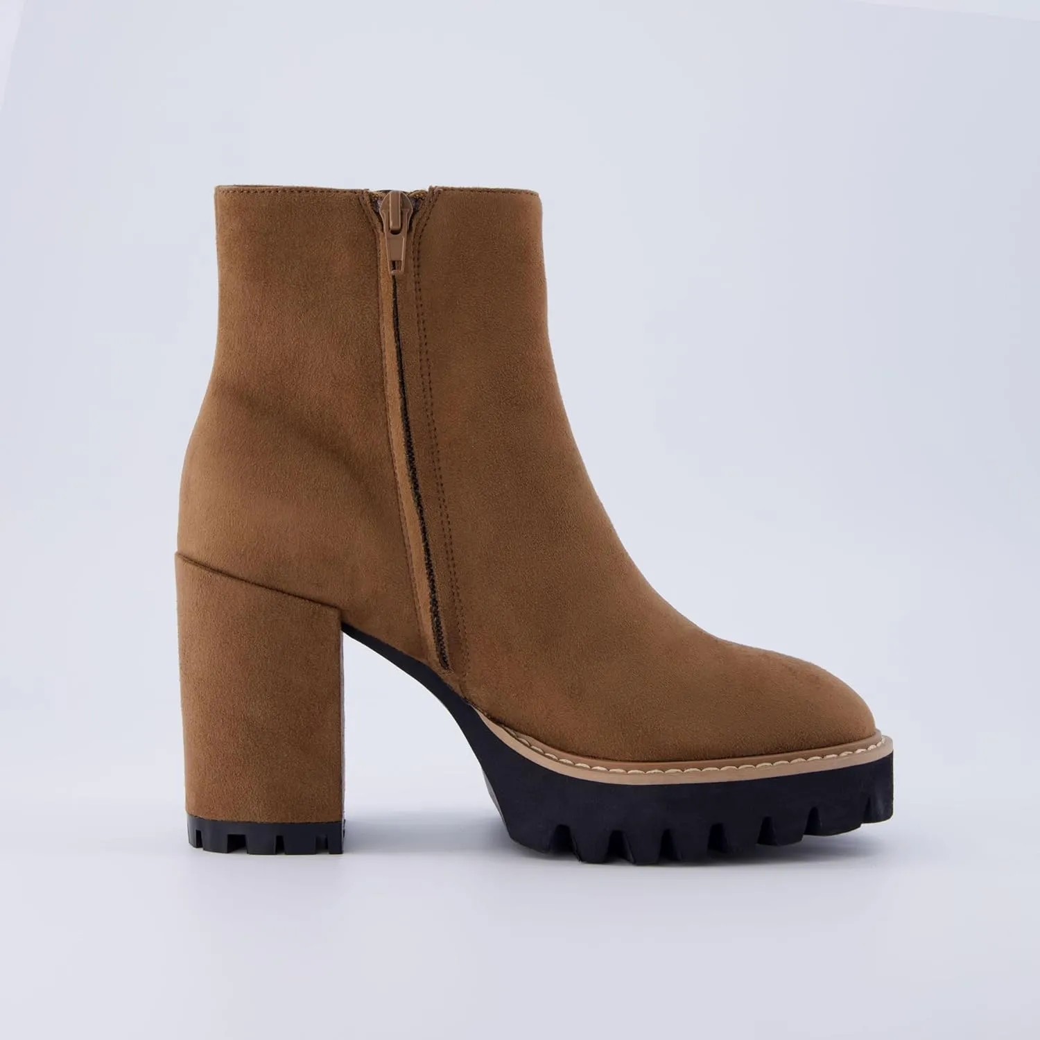 CUSHIONAIRE Women's Ringo platform heel boot  Memory Foam, Wide Widths Available
