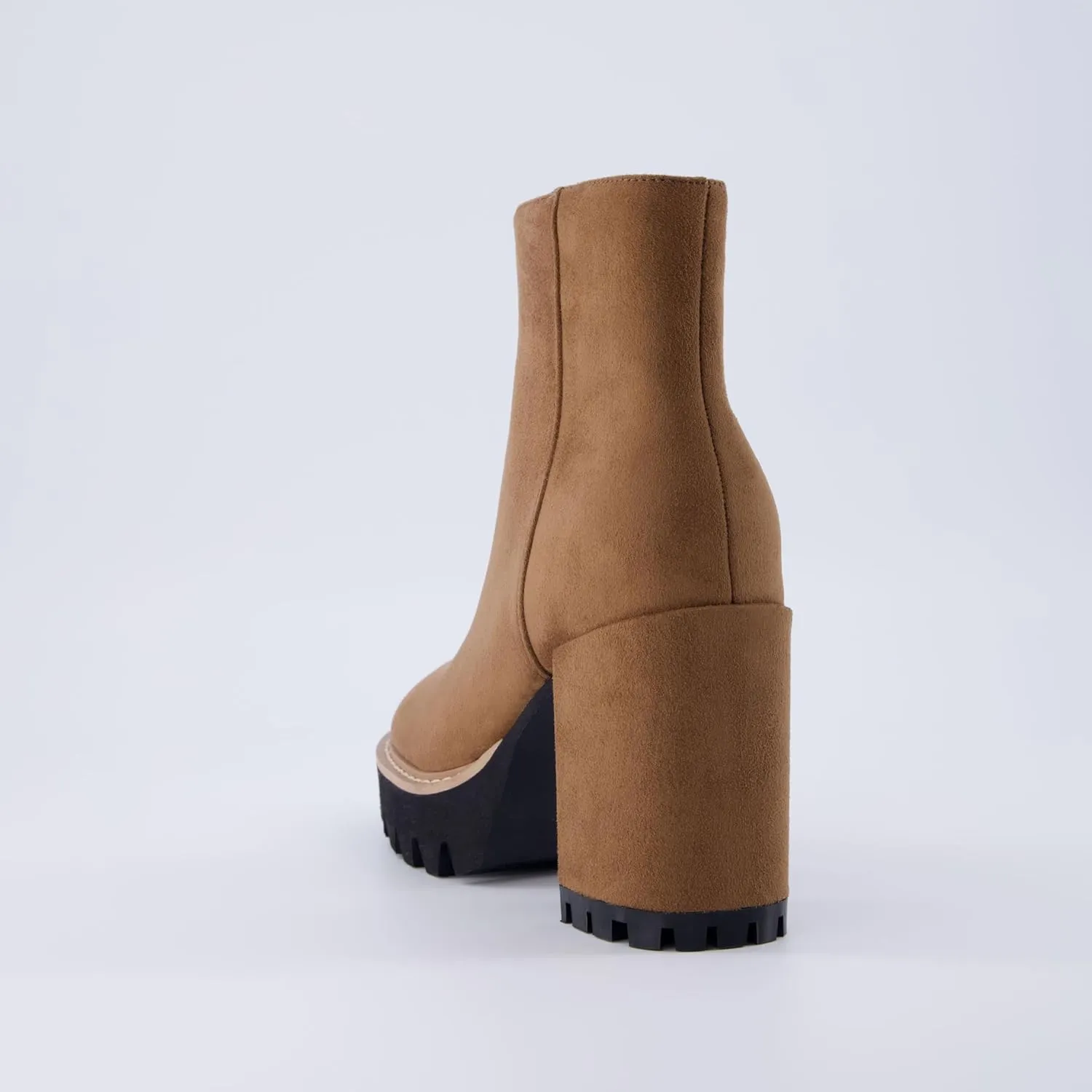 CUSHIONAIRE Women's Ringo platform heel boot  Memory Foam, Wide Widths Available