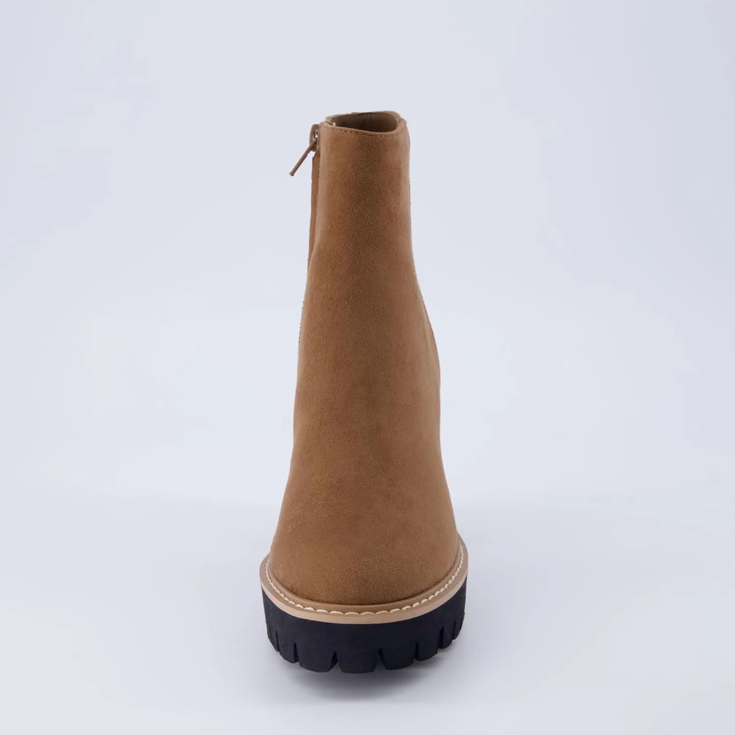 CUSHIONAIRE Women's Ringo platform heel boot  Memory Foam, Wide Widths Available