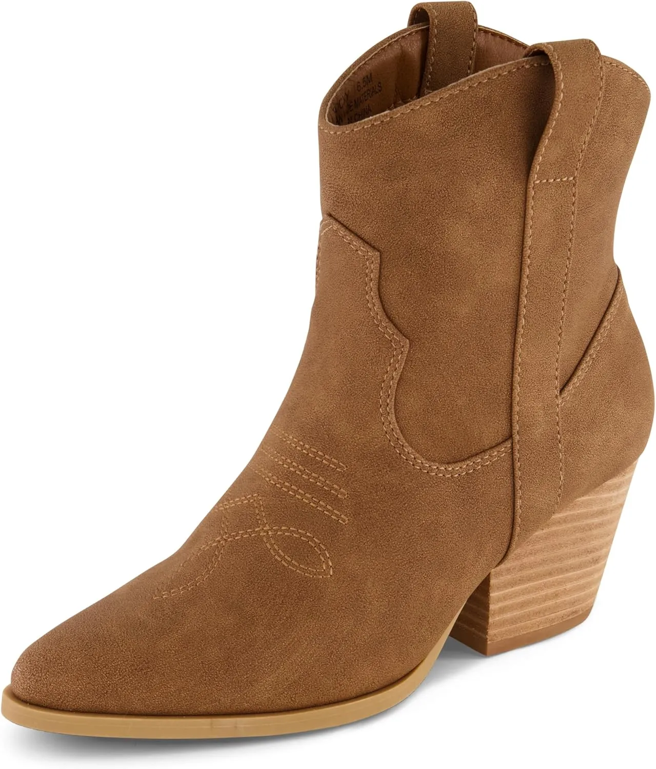CUSHIONAIRE Women's Rocky Western boot with stitch detailing and Memory Foam padding, Wide Widths Available