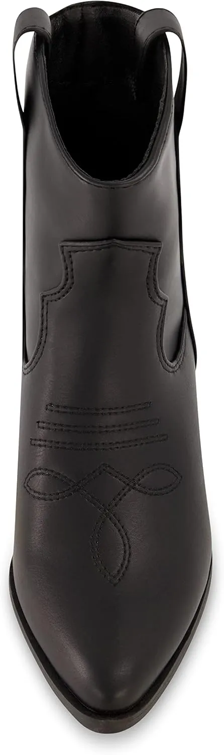 CUSHIONAIRE Women's Rocky Western boot with stitch detailing and Memory Foam padding, Wide Widths Available