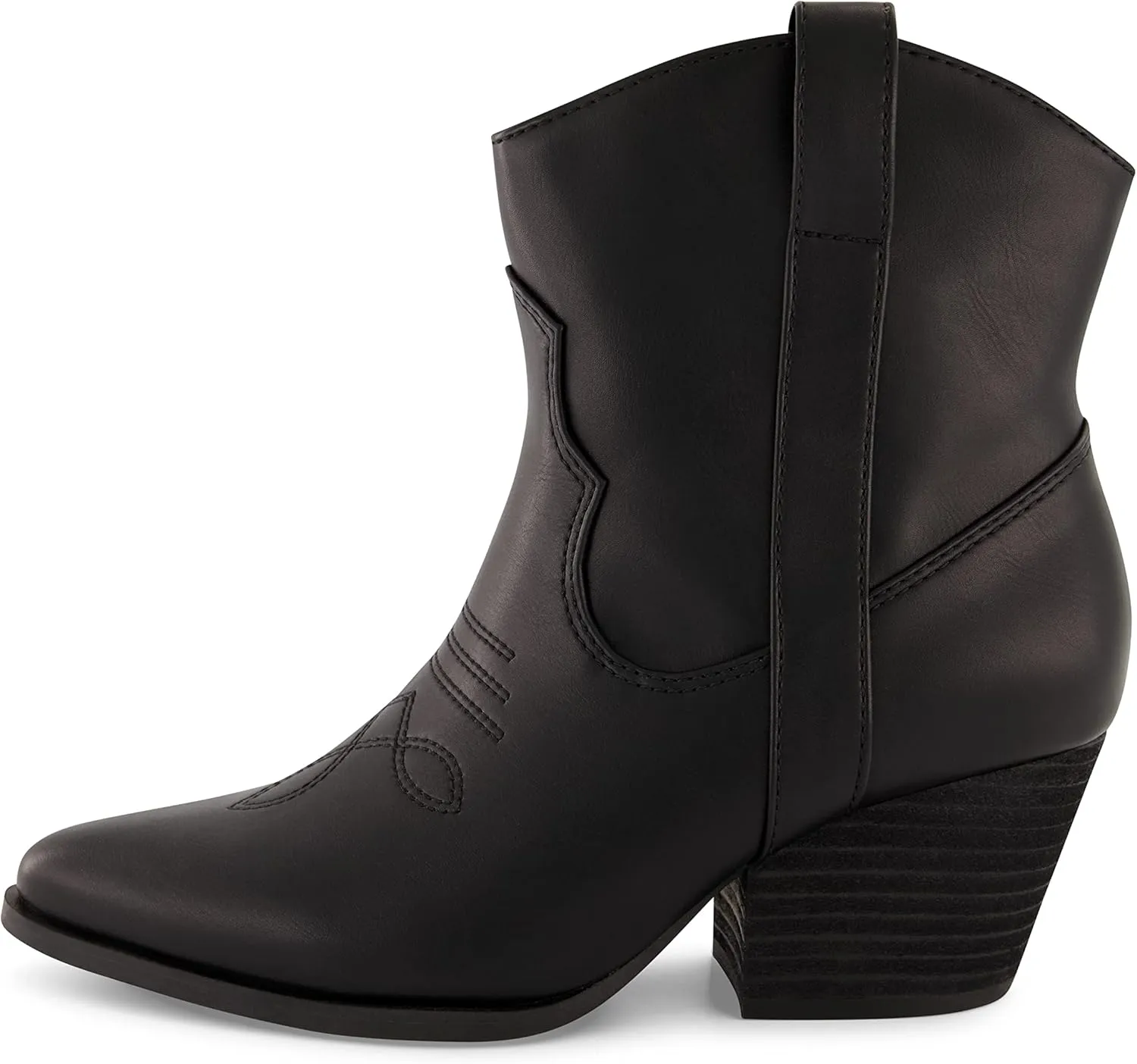 CUSHIONAIRE Women's Rocky Western boot with stitch detailing and Memory Foam padding, Wide Widths Available