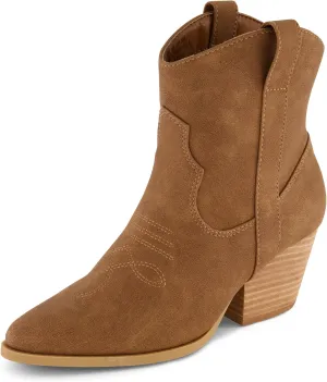 CUSHIONAIRE Women's Rocky Western boot with stitch detailing and Memory Foam padding, Wide Widths Available