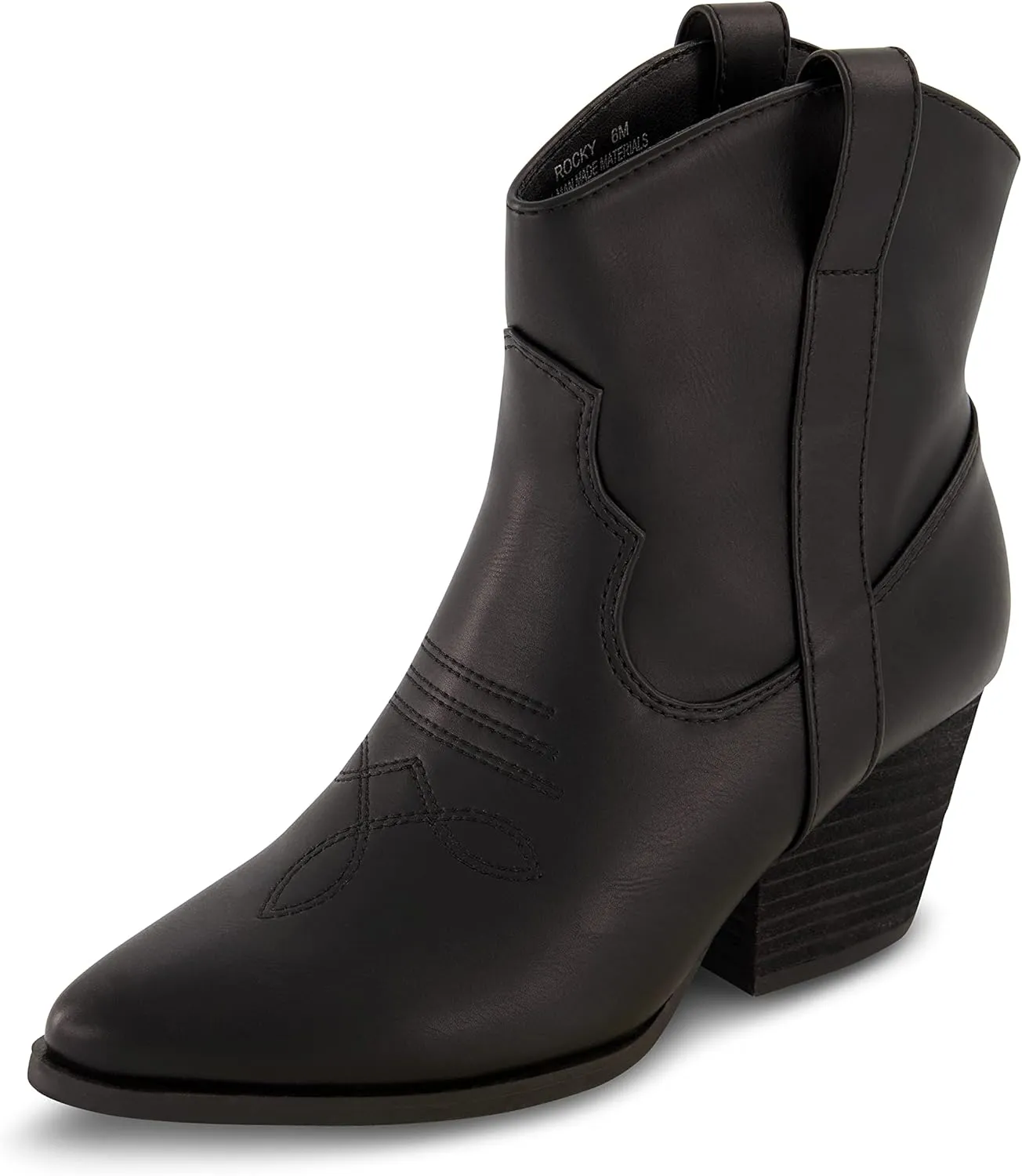 CUSHIONAIRE Women's Rocky Western boot with stitch detailing and Memory Foam padding, Wide Widths Available
