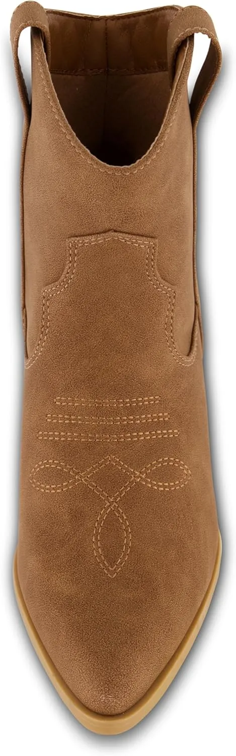 CUSHIONAIRE Women's Rocky Western boot with stitch detailing and Memory Foam padding, Wide Widths Available