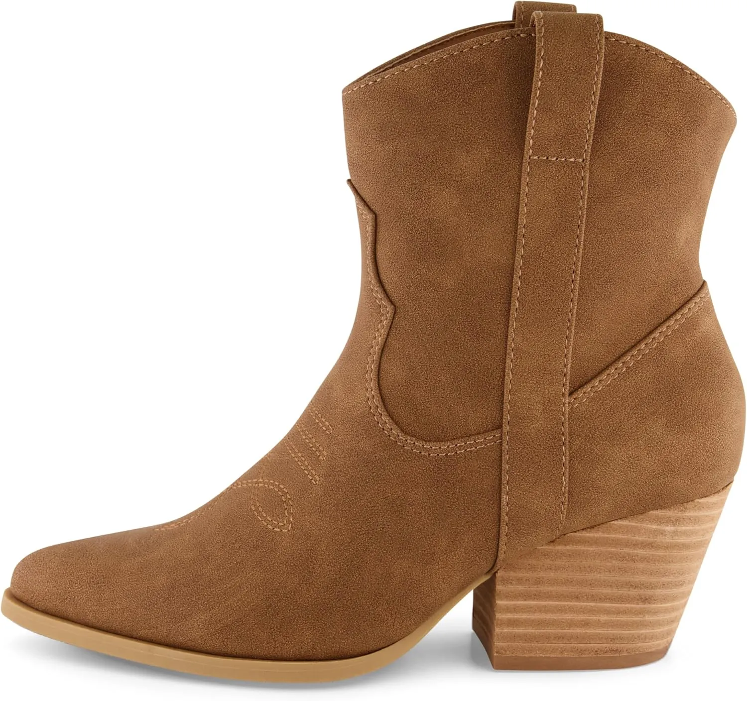 CUSHIONAIRE Women's Rocky Western boot with stitch detailing and Memory Foam padding, Wide Widths Available