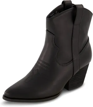 CUSHIONAIRE Women's Rocky Western boot with stitch detailing and Memory Foam padding, Wide Widths Available