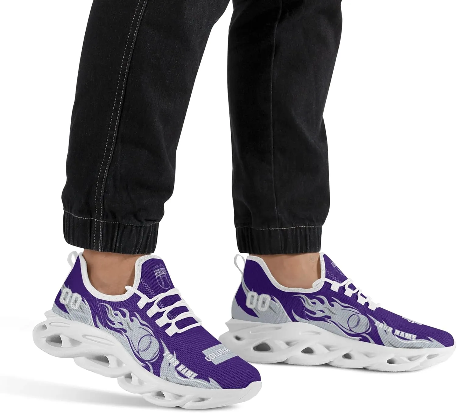 Custom Baseball Flex Control Sneakers Personalized Fan Men's Breathable Name Number Gift Workout Athletic Gym Slip-on Shoes