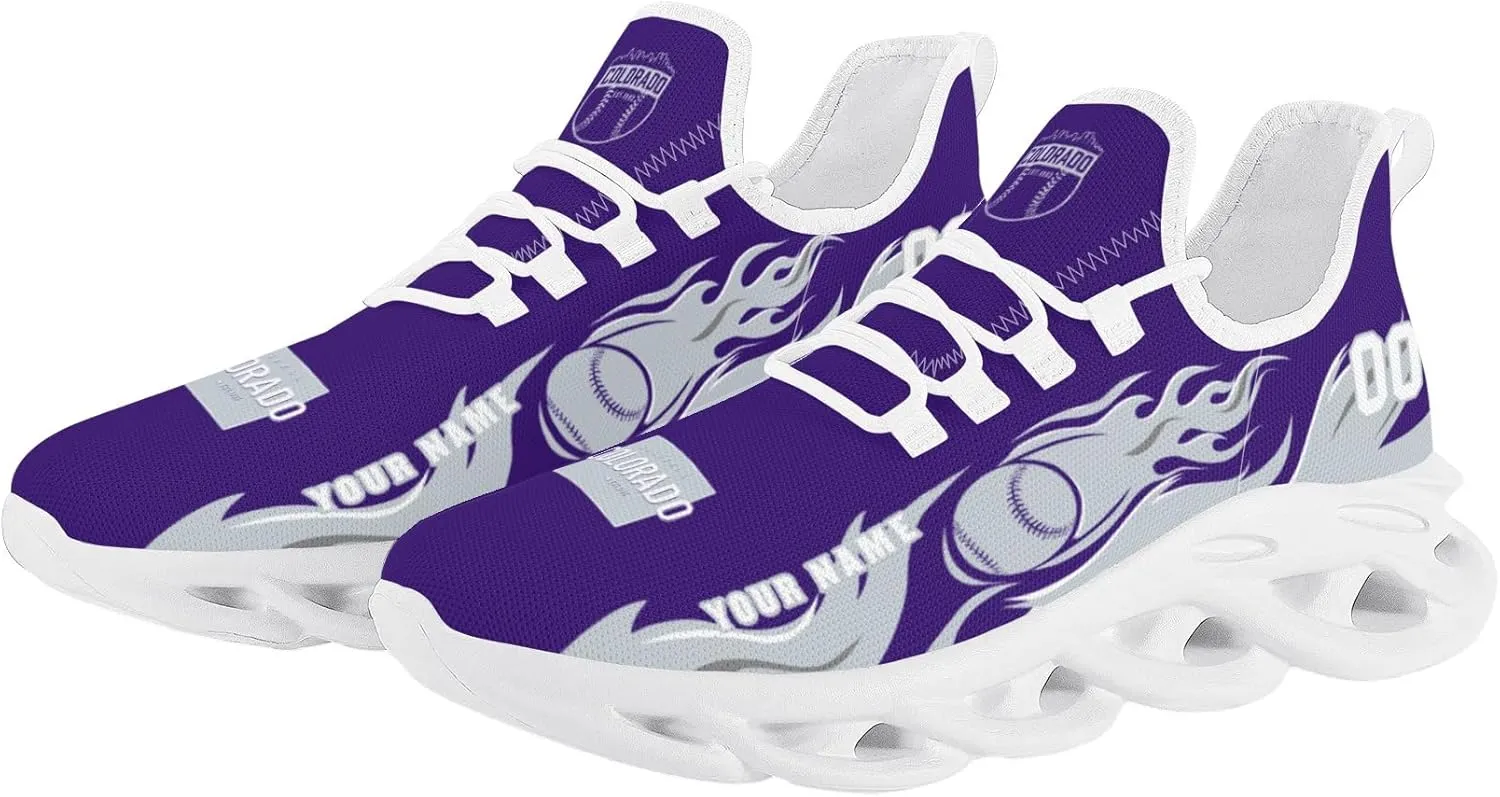Custom Baseball Flex Control Sneakers Personalized Fan Men's Breathable Name Number Gift Workout Athletic Gym Slip-on Shoes