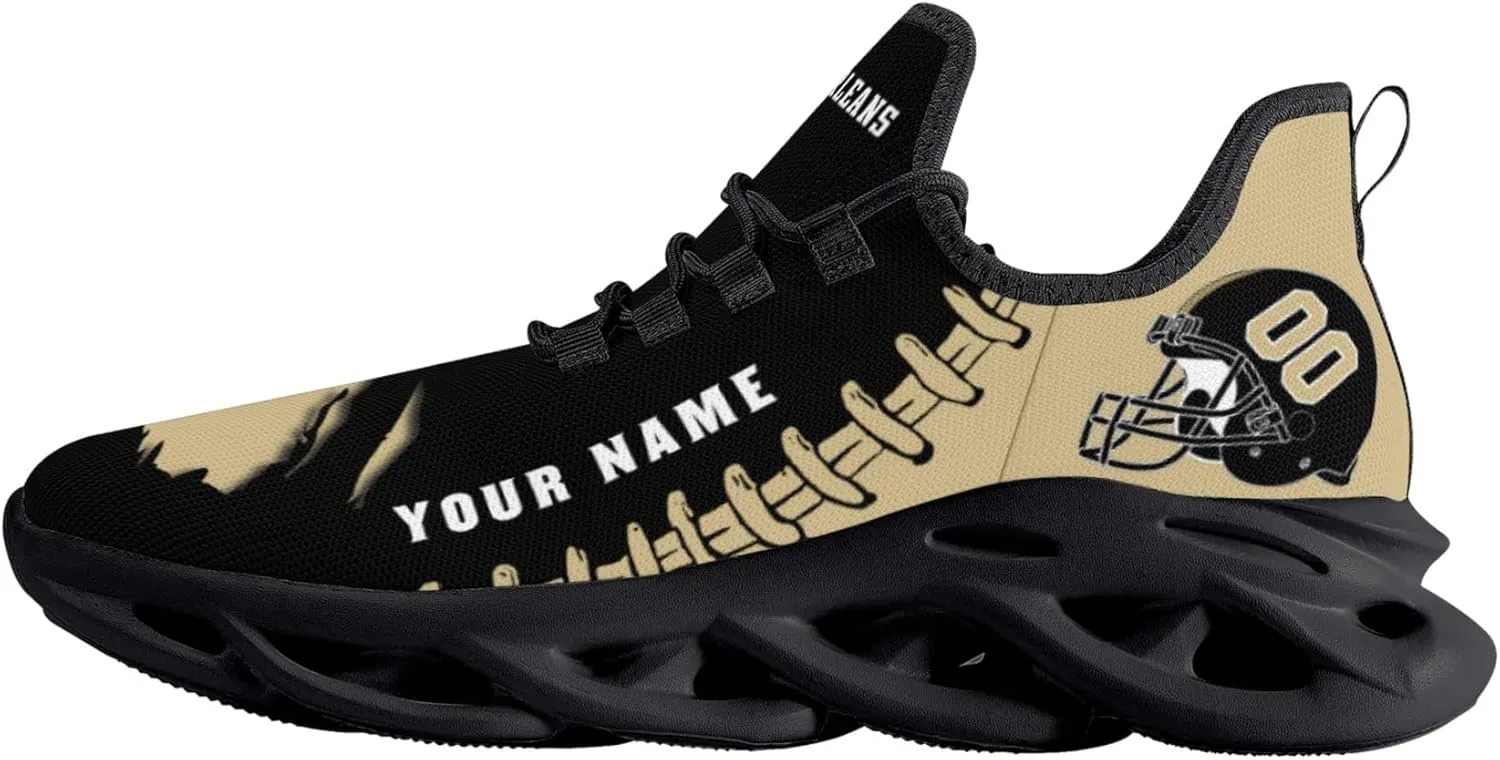 Custom Football Flex Control Sneakers Personalized Fans Men's Breathable Name Number Gifts Workout Athletic Gym Slip-on Shoes