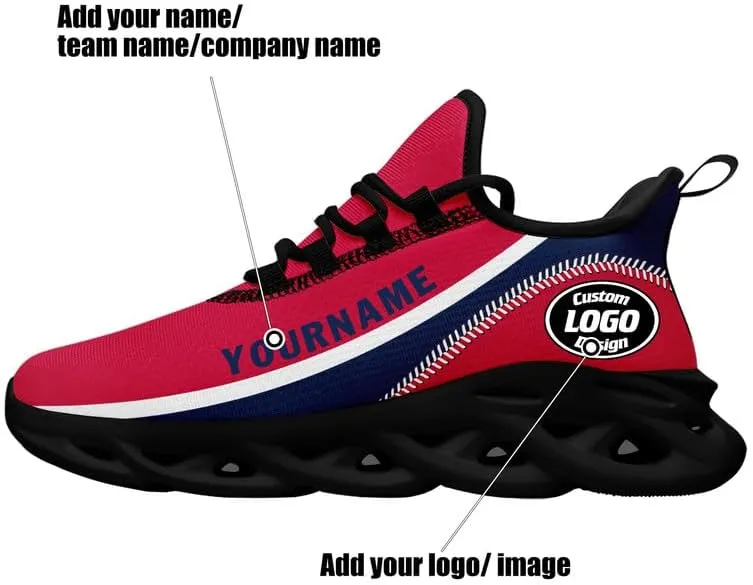 Custom Men's Sneaker Personalized Women's Running Shoes Light Weight Baseball Tennis Breathable Unisex Athletic Shoes
