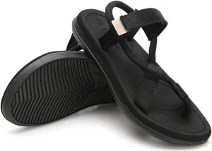 CYian Mens Sandals Slippers Rubber Flip Flops for Men Shoes with Fashion Eastic Strap Free Adjustment Indoor Outdoor