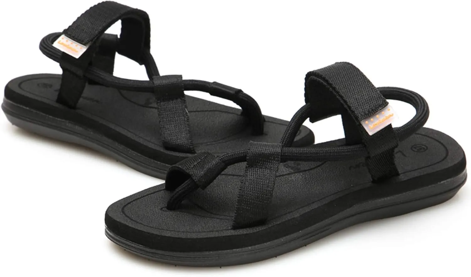 CYian Mens Sandals Slippers Rubber Flip Flops for Men Shoes with Fashion Eastic Strap Free Adjustment Indoor Outdoor