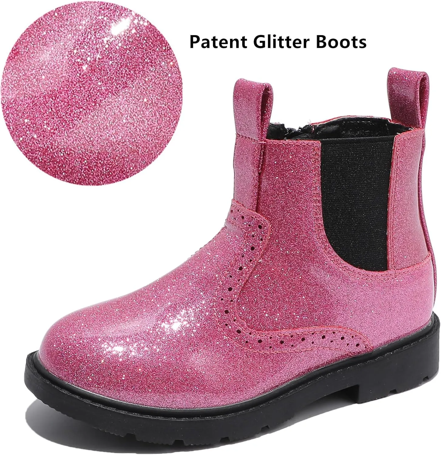 DADAWEN Boys Girls Waterproof Outdoor Side Zipper Comfort Chelsea Ankle Boots Combat Ankle Booties (Toddlers/Little Kids/Big Kids)
