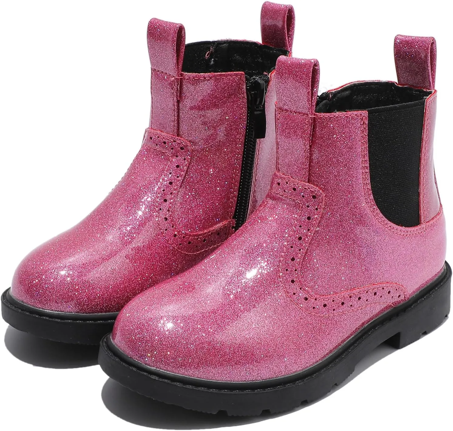 DADAWEN Boys Girls Waterproof Outdoor Side Zipper Comfort Chelsea Ankle Boots Combat Ankle Booties (Toddlers/Little Kids/Big Kids)
