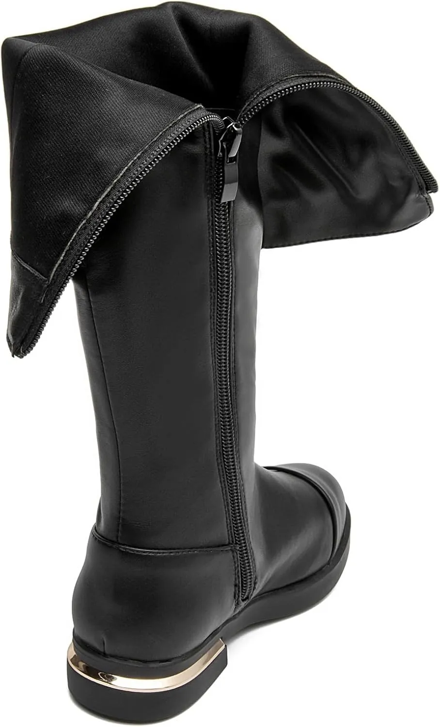 DADAWEN Girl's Waterproof Side Zipper Knee High Riding Boots (Toddler/Little Kid/Big Kid)