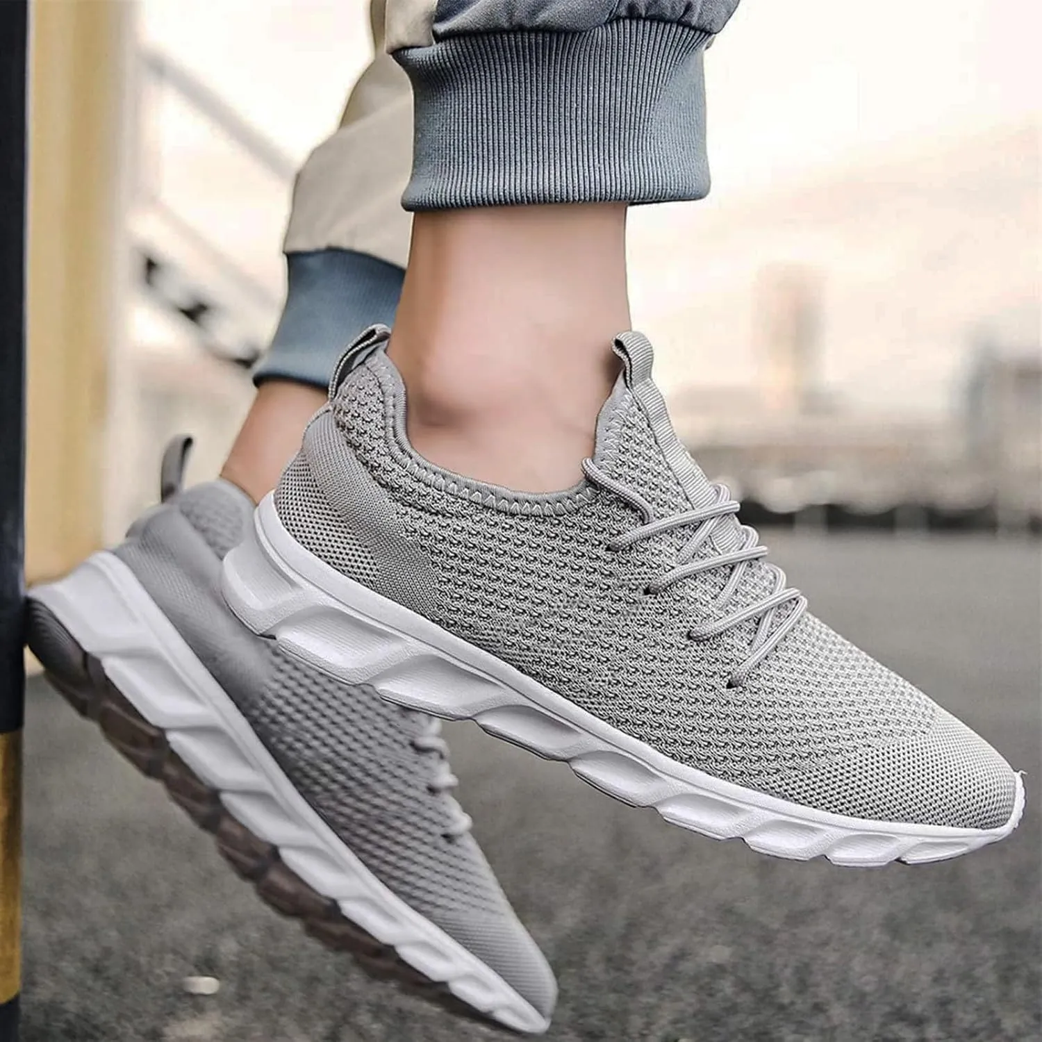 Damyuan Mens Lightweight Athletic Running Walking Gym Shoes Casual Sports Shoes Fashion Sneakers Walking Shoes