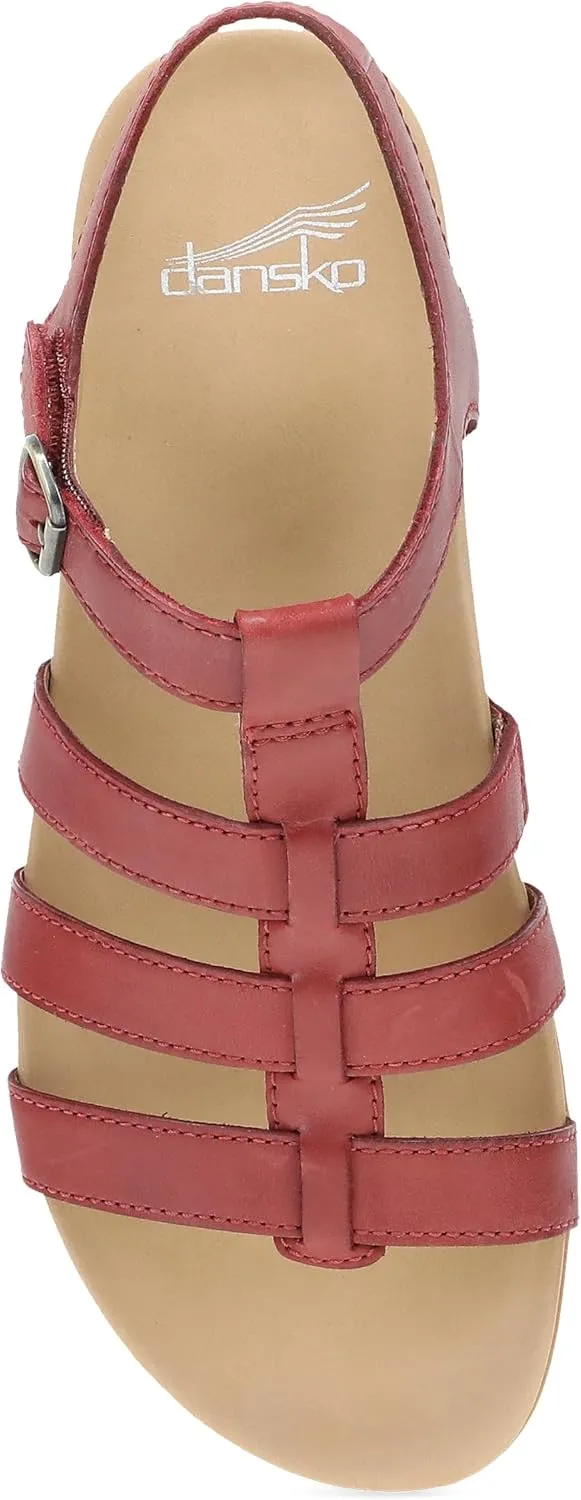 Dansko Janice Fisherman Sandal for Women - Leather Linings and Uppers for All-Day Comfort - Dual-Density EVA Footbed and Lightweight Rubber Outsole for Long-Lasting Wear