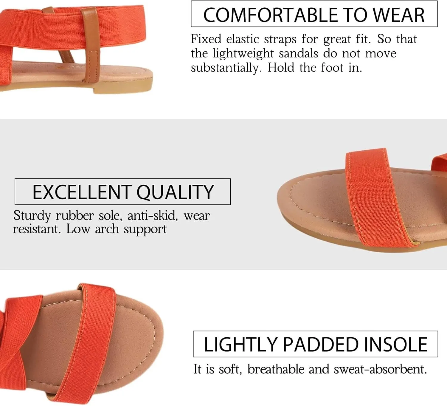DAYDAYGO Women's Elastic Flat Sandals