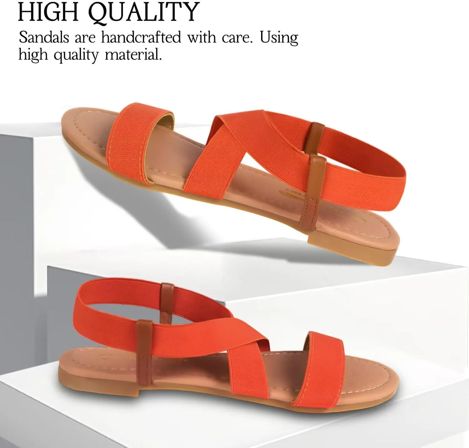 DAYDAYGO Women's Elastic Flat Sandals