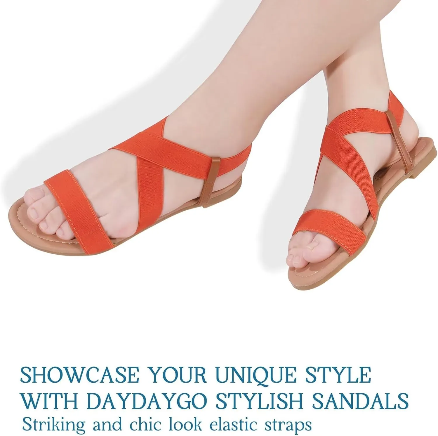 DAYDAYGO Women's Elastic Flat Sandals