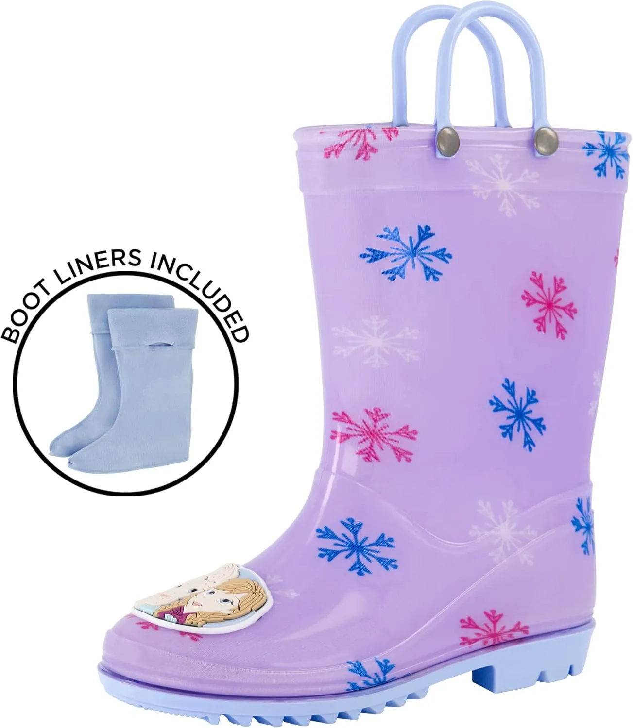 Disney Girl's Frozen Kids Rain Boots with Soft Removable Liner Snow