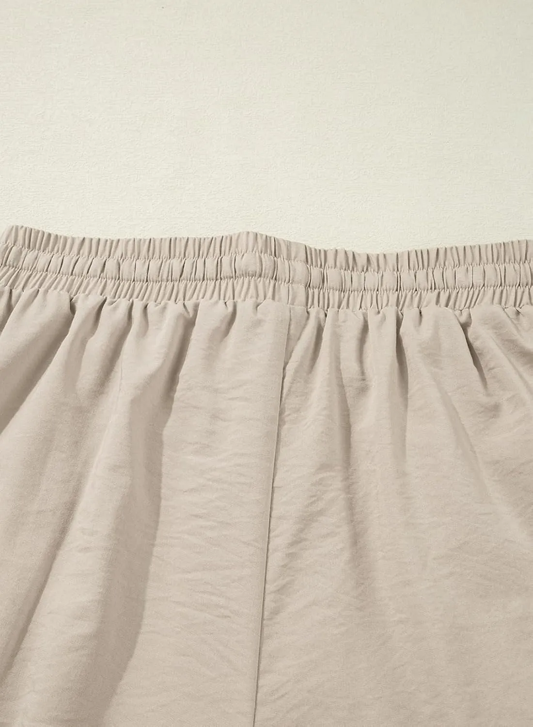 Dokotoo Womens Summer Wide Leg Business Casual Parachute Pants 2025 Drawstrings High Waisted Long Trousers with Pockets