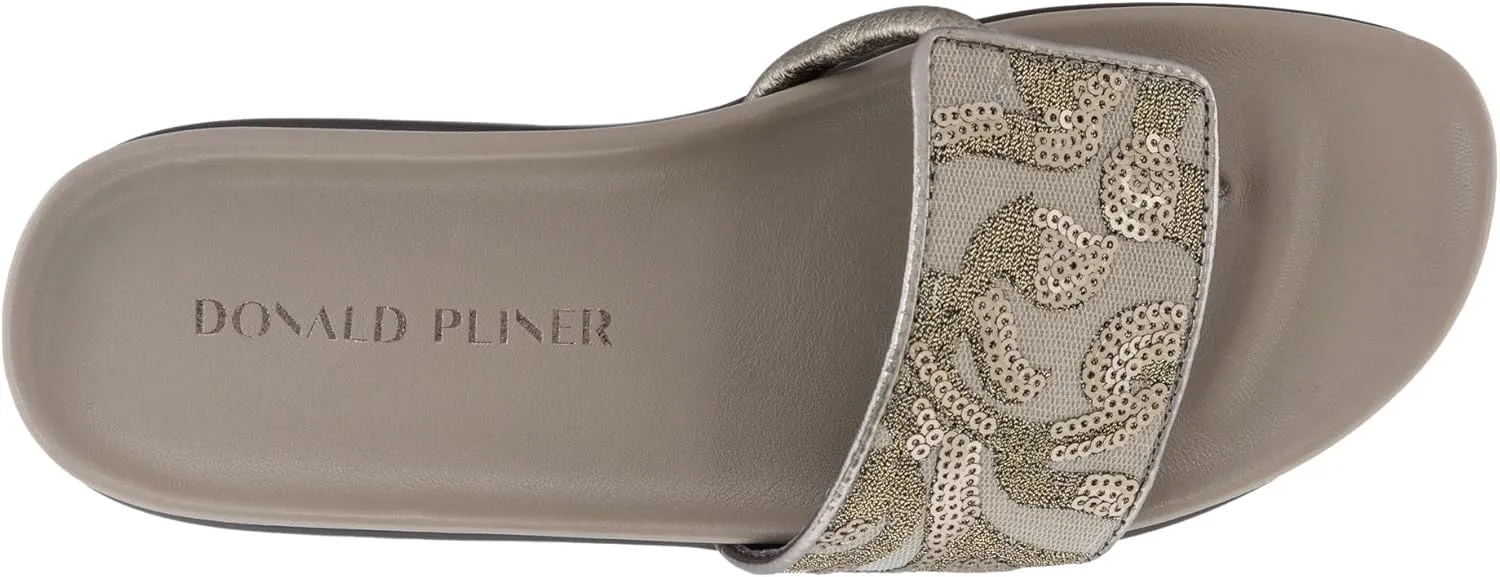 Donald Pliner Women's Fifi Slide Sandals, Women's Summer Sandals, Women’s Shoes, Comfortable Open-Toe Casual Flats