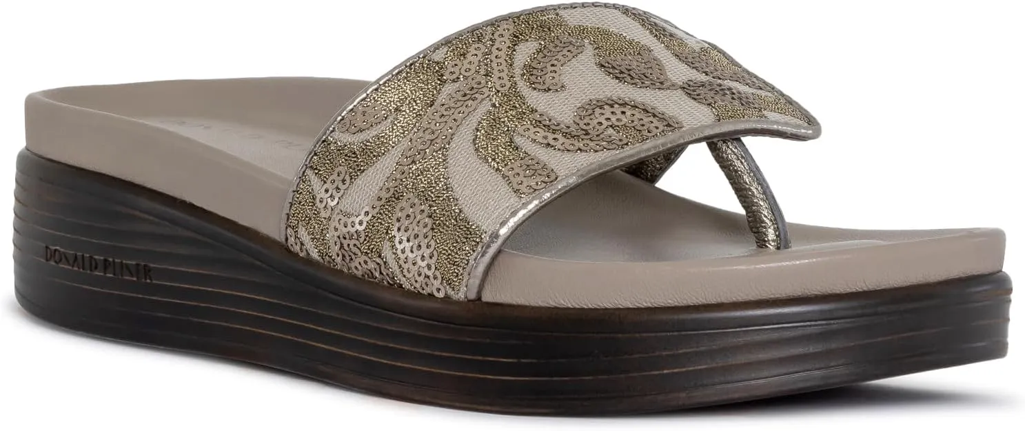 Donald Pliner Women's Fifi Slide Sandals, Women's Summer Sandals, Women’s Shoes, Comfortable Open-Toe Casual Flats