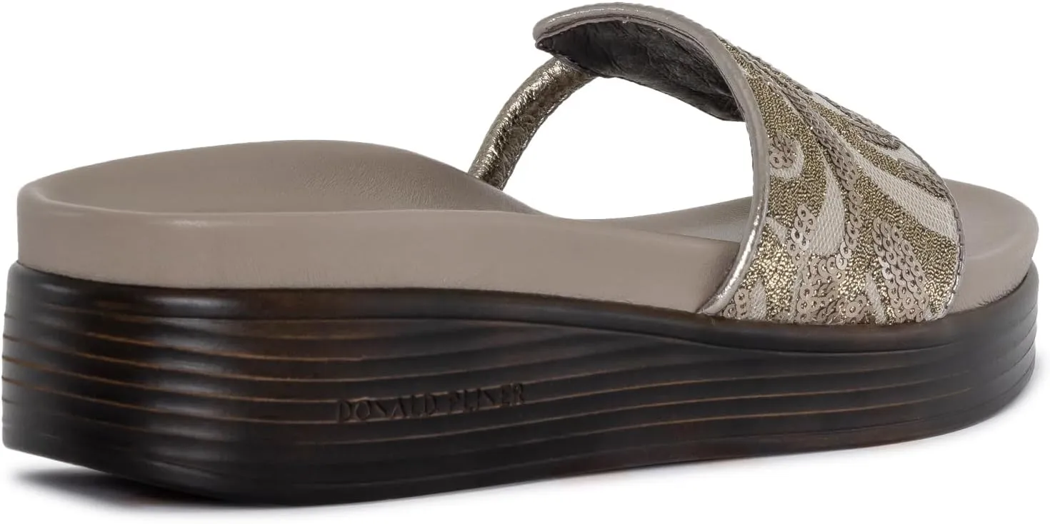 Donald Pliner Women's Fifi Slide Sandals, Women's Summer Sandals, Women’s Shoes, Comfortable Open-Toe Casual Flats