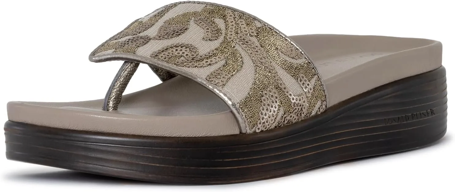 Donald Pliner Women's Fifi Slide Sandals, Women's Summer Sandals, Women’s Shoes, Comfortable Open-Toe Casual Flats
