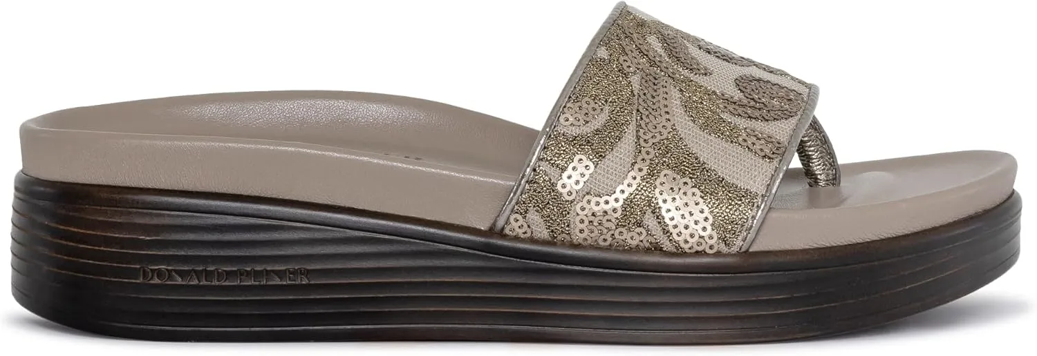 Donald Pliner Women's Fifi Slide Sandals, Women's Summer Sandals, Women’s Shoes, Comfortable Open-Toe Casual Flats