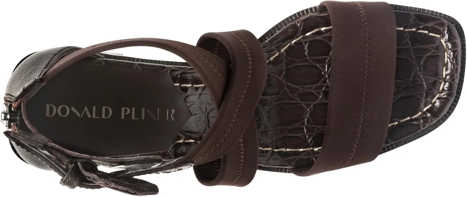 Donald Pliner Women's Helen Strap Sandals, 2,25" Block Heels Women's Summer Sandals, Open-Toe Sandals for All-Day Wear