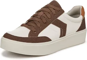 Dr. Scholl's Shoes Womens Madison Lace Sneaker Oxford Off White/Brown 9.5 M