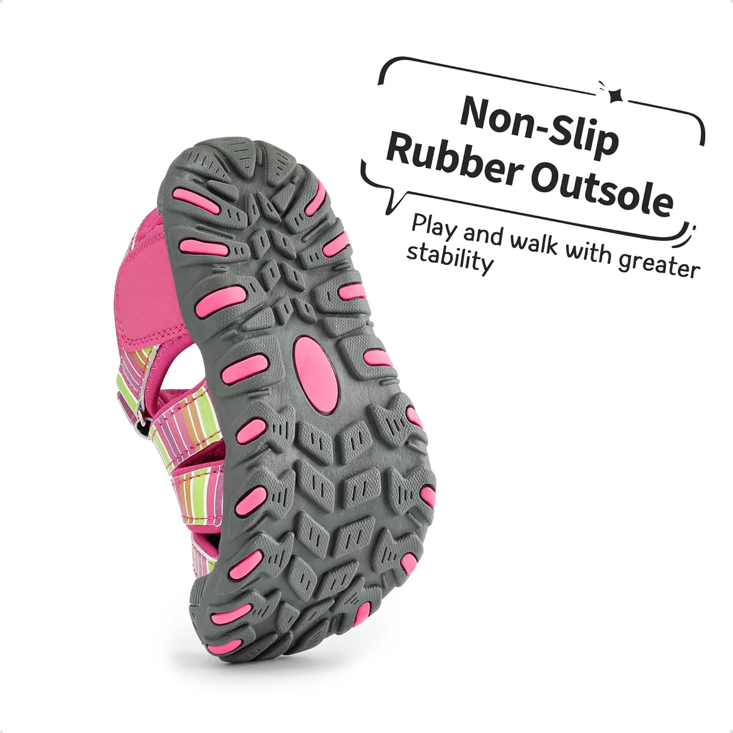 DREAM PAIRS Boys Girls Closed-Toe Outdoor Summer Sport Sandals for Little/Big Kid