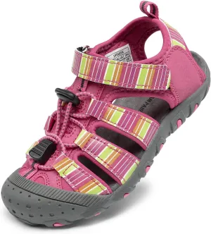 DREAM PAIRS Boys Girls Closed-Toe Outdoor Summer Sport Sandals for Little/Big Kid
