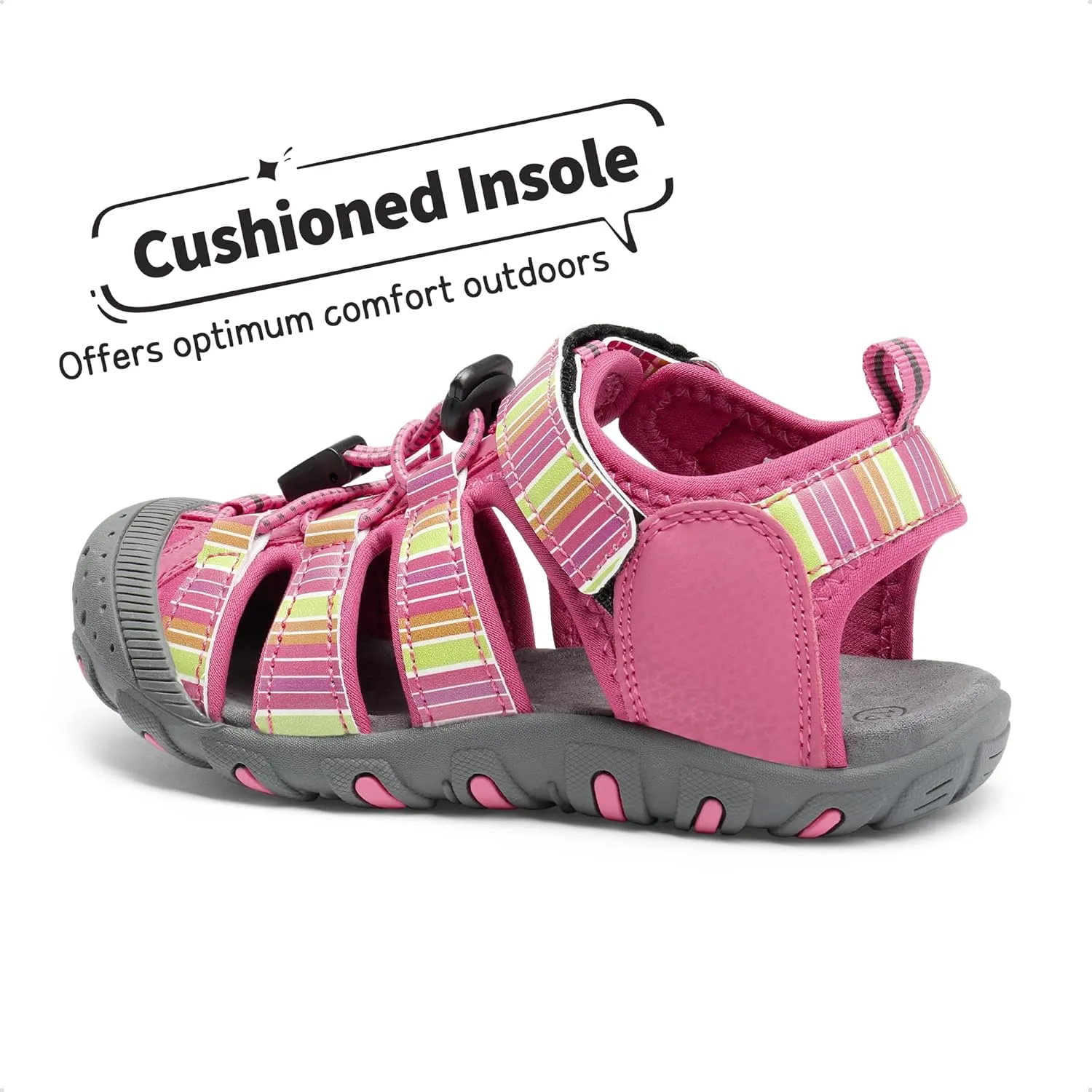 DREAM PAIRS Boys Girls Closed-Toe Outdoor Summer Sport Sandals for Little/Big Kid