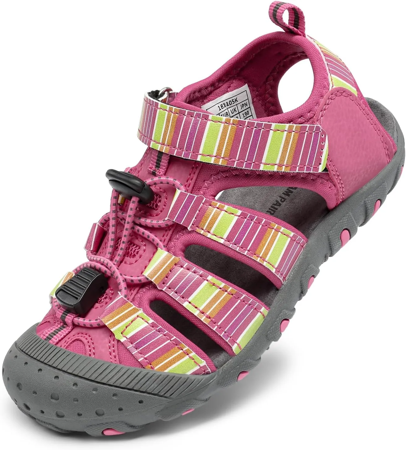 DREAM PAIRS Boys Girls Closed-Toe Outdoor Summer Sport Sandals for Little/Big Kid