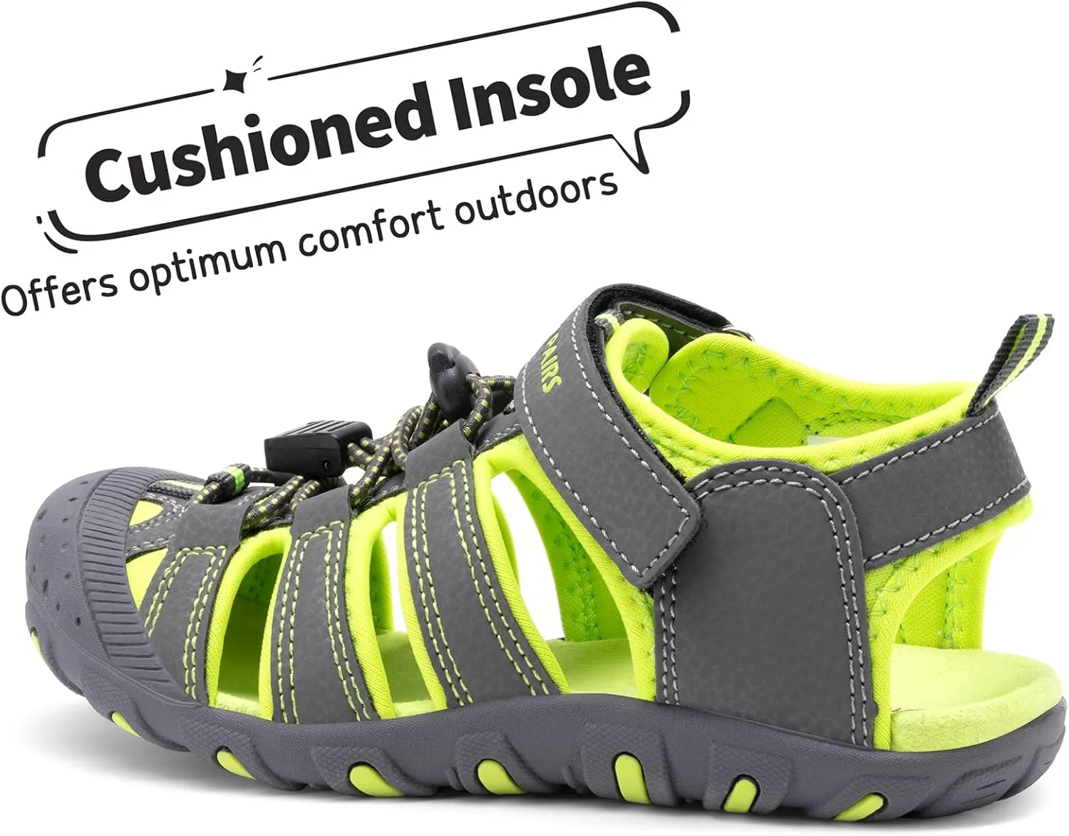 DREAM PAIRS Boys Girls Closed-Toe Outdoor Summer Sport Sandals for Little/Big Kid