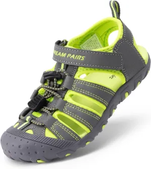 DREAM PAIRS Boys Girls Closed-Toe Outdoor Summer Sport Sandals for Little/Big Kid